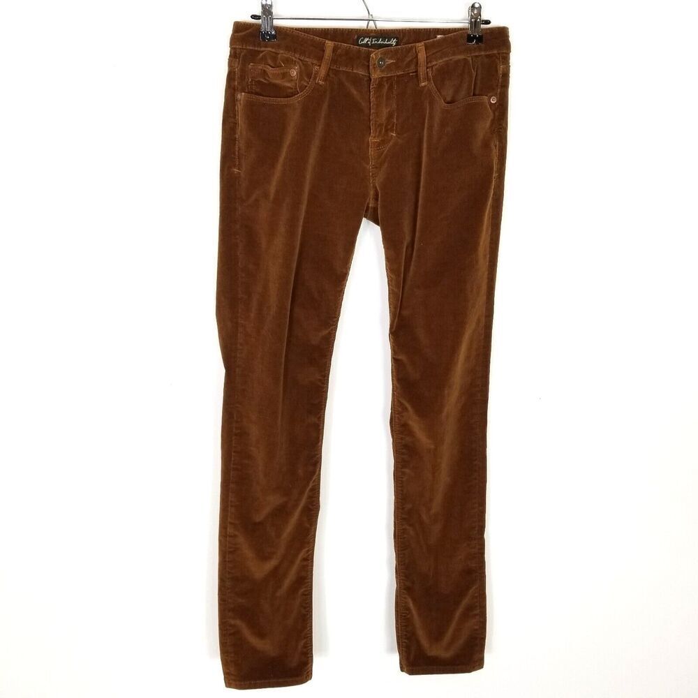 Cult of Individuality Corduroy‎ Pants Womens Size 30 Brown Skinny  Low Top Y2K